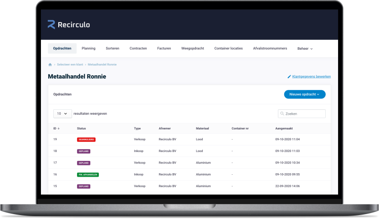 Recirculo softwarepakketten interface voor procesautomatisering en bedrijfsefficiëntie